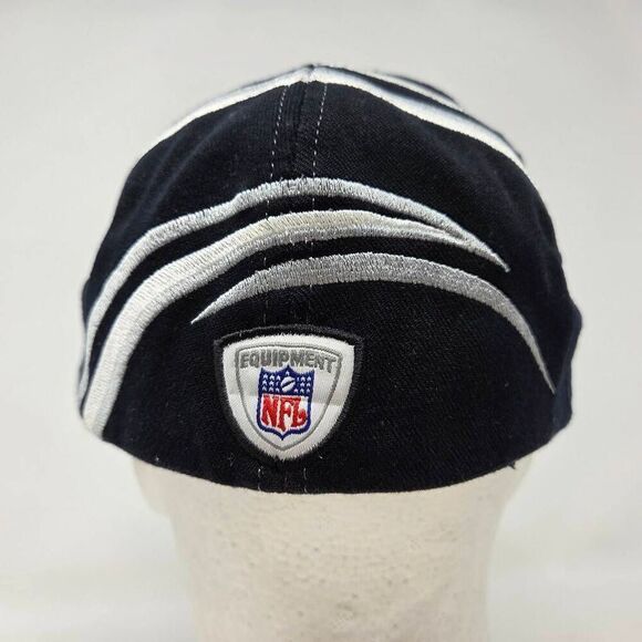 VINTAGE OAKLAND RAIDERS NFL FOOTBALL REEBOK SWIRL ONE SIZE STRETCH HAT CAP - Picture 3 of 6